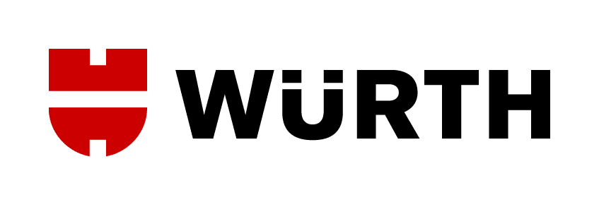 Logo Würth noir et rouge fond blanc – Caen